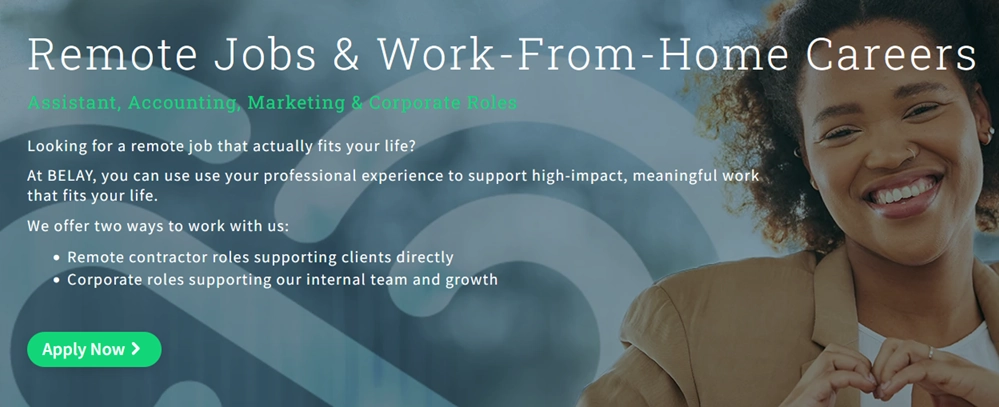Belay homepage - Remote jobs and work-from-home careers