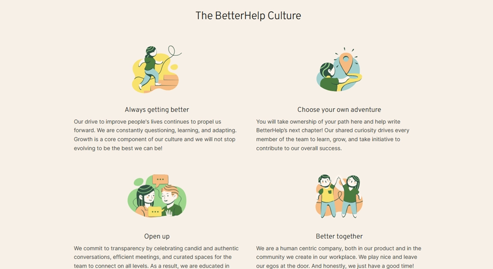 BetterHelp - The BetterHelp culture homepage