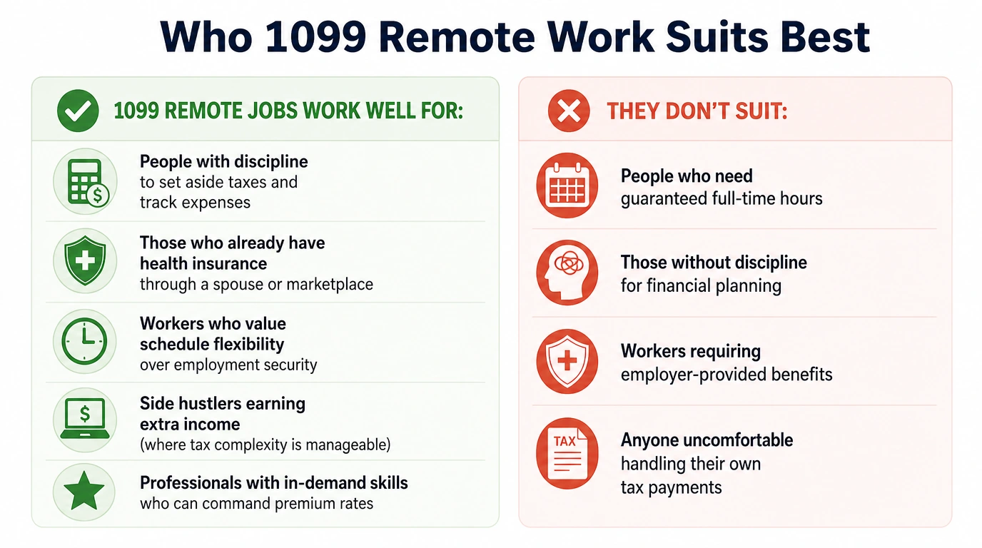 Who 1099 remote work suits best