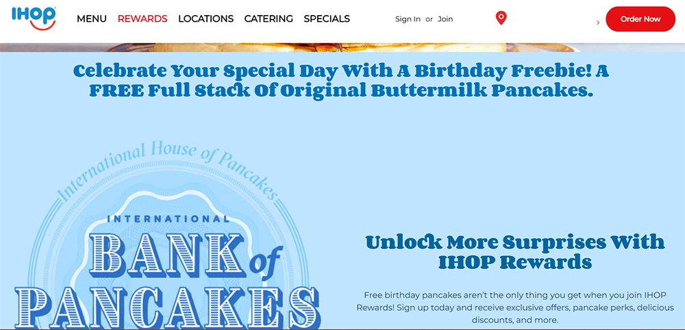 IHOP Free Birthday Pancakes