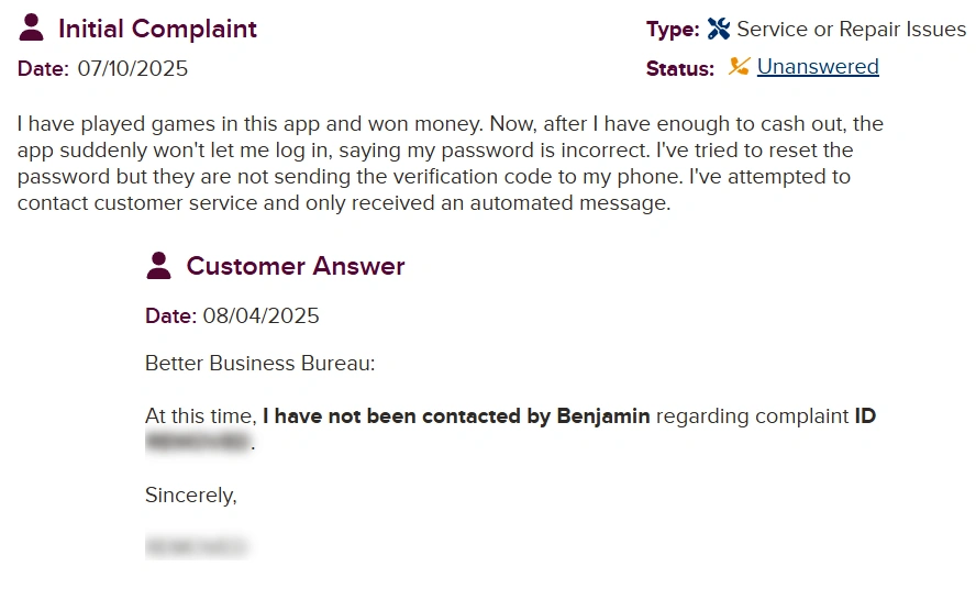 Benjamin One Header Image