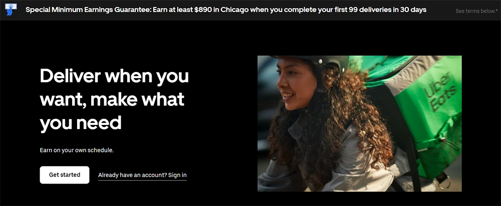 Uber Eats Delivery Gig