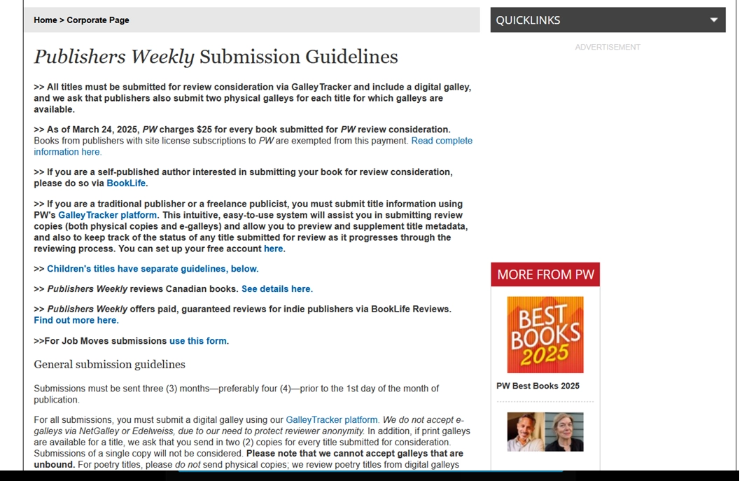 Publishers Weekly Reviewer Guidelines