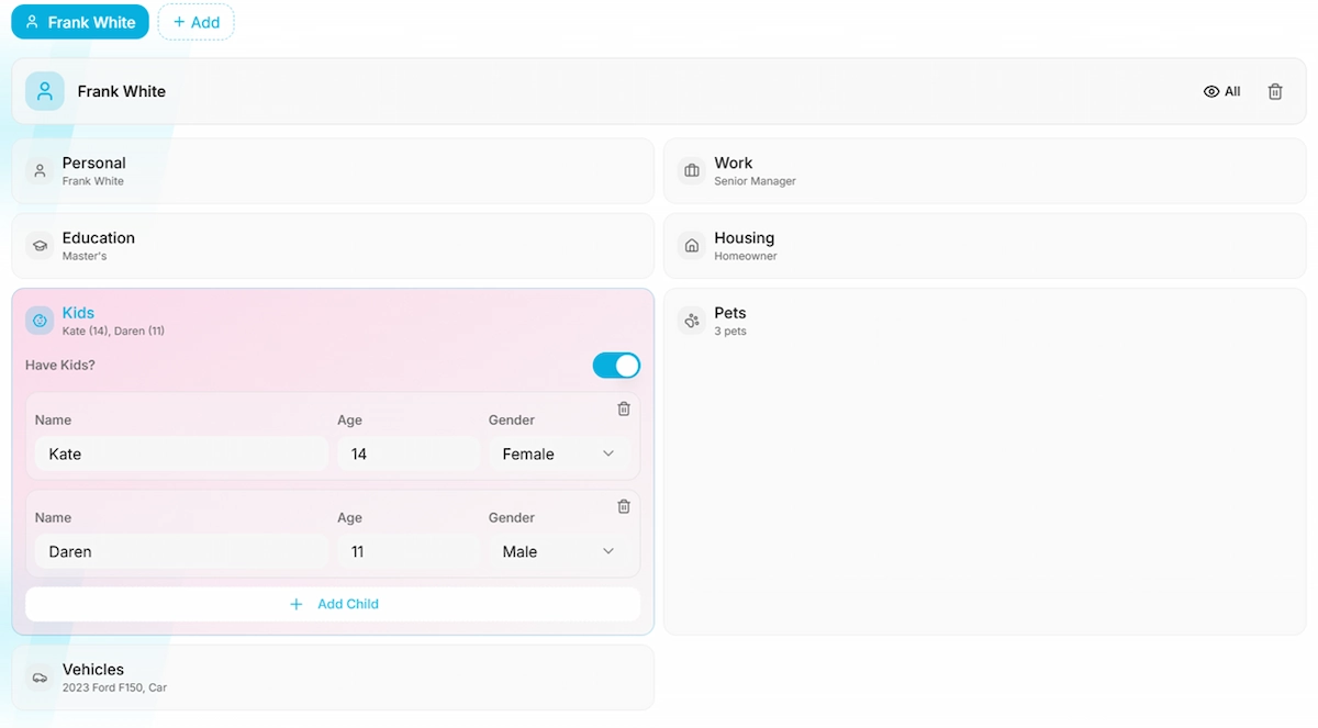 Household Vault Profile Manager in Side Hustle Toolkit