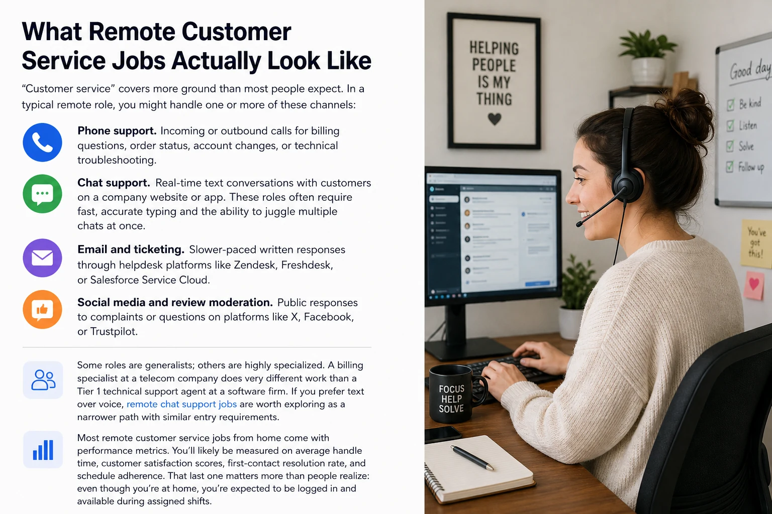 What remote customer service jobs actually look like - illustrative guide