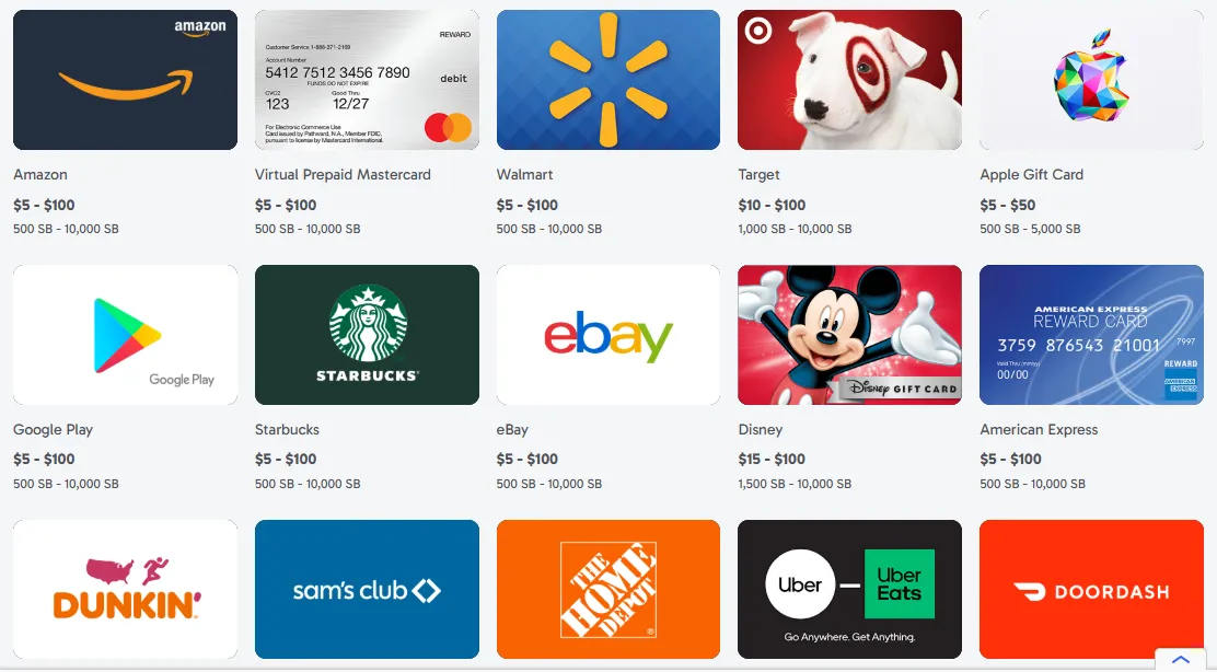 Swagbucks cashout options