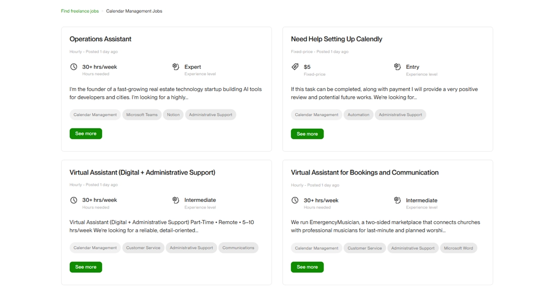Calendar and Email Management for Virtual Assistants